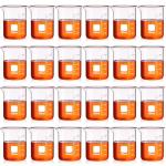 24 Pcs 100 ml Heavy-Duty Glass Lab Beakers