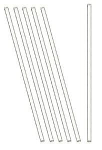 Set of 6 Glass Stirring Rods - 6 Inch