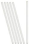 Set of 6 Glass Stirring Rods - 6 Inch