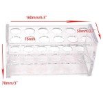 Preamer 12 Sockets Clear Acrylic Test Tube Rack for 10ML Test Tubes
