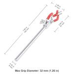 Stonylab Adjustable 3-Prong Swivel Clamp