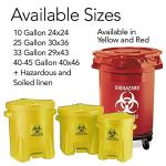 Resilia Medical Biohazard Waste Disposal Bags - 33 Gallon