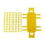 Pocomoco 3 Packs Plastic Test Tube Rack, 24 Holes Lab Test Tube Rack Holder for 25mm Test Tubes, Yellow, Detachable (Yellow24)