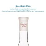 stonylab Glass Straight Drying Tube, Borosilicate Glass Drying Tube Adapter with 24/40 Standard Taper Joints for Laboratory Lab Supply