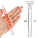 SUPERLELE 48 Pack Plastic Test Tubes with Caps, 16x150mm(25ml) Plastic Tubes for Plants, Lash Wands, Party Supplies, Scientific Experiments