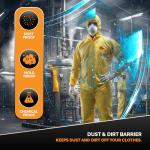 Tiger Tough Yellow Chemical Protection Coveralls for Men