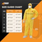 Tiger Tough Yellow Chemical Protection Coveralls for Men