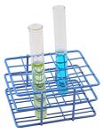 EISCO Blue Epoxy Coated Steel Wire Test Tube Rack, 20 Holes, Outer Diameter Permitted of Tubes 18-20mm or Less, 4 X 5 Format
