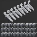 LemonRoad 125 Strips PCR Tubes with Flat Caps