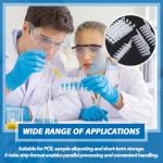 LemonRoad 125 Strips PCR Tubes with Flat Caps