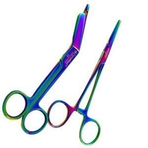 German Lister Bandage Scissors and Hemostat Forceps Set