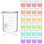 20 Pack Heavy Duty Glass Beakers, 100ml