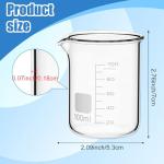20 Pack Heavy Duty Glass Beakers, 100ml