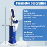 3-in-1 Honey Refractometer with ATC Support