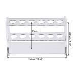 uxcell Acrylic Test Tube Holder Rack 6 Wells for 10ml Centrifuge Tubes Clear 2Pcs