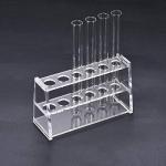 uxcell Acrylic Test Tube Holder Rack 6 Wells for 10ml Centrifuge Tubes Clear 2Pcs