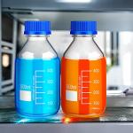 8-Piece Borosilicate Storage Bottles for Labs
