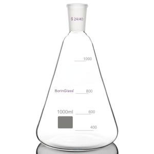 BorinGlass 1000ml Borosilicate Erlenmeyer Flask