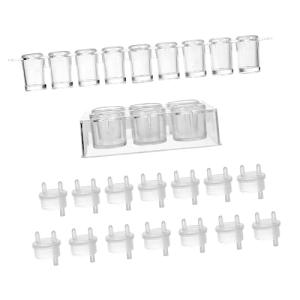 17-Piece Versatile Plastic Chemical Reaction Plate Set