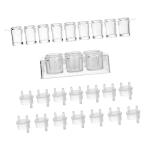 17-Piece Versatile Plastic Chemical Reaction Plate Set