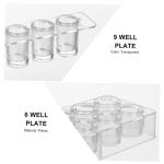 17-Piece Versatile Plastic Chemical Reaction Plate Set