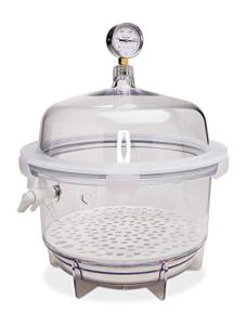 20L Clear Polycarbonate Lab Desiccator with Gauge