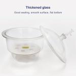 Glass Vacuum Desiccator with Porcelain Plate, 11.8 Inch