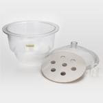 Glass Vacuum Desiccator with Porcelain Plate, 11.8 Inch