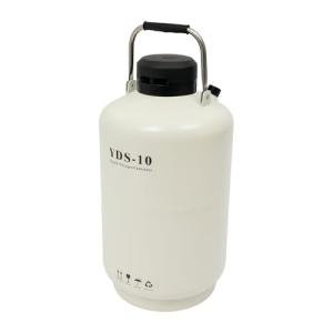 AGULIUM 10L(2.64Gal) Cryogenic Liquid Nitrogen Container, Liquid Nitrogen Tank Dewar, Aircraft Aluminum Alloy LN2 Tank with Handle & Protective Sleeve