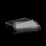Laboratory Disposable Cell Culture Plate 96 Well Plastic microplate with Cover, sterile Packaging of 5 Bacterial Culture Plates in compartments(Flat Bottom)
