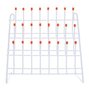 VILLCASE Drying Rack for Lab with 24 Pegs, Steel Wire Draining Holder for Laboratory Glassware Glass Tubes and Beakers Storage and Cleaning