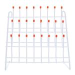 VILLCASE Drying Rack for Lab with 24 Pegs, Steel Wire Draining Holder for Laboratory Glassware Glass Tubes and Beakers Storage and Cleaning