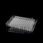 Laboratory Disposable Cell Culture Plate 96 Well Plastic microplate with Cover, sterile Packaging of 5 Bacterial Culture Plates in compartments(Flat Bottom)