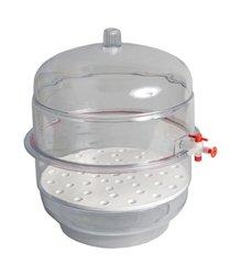 United Scientific Supply DESICCATOR, VACUUM, CLEAR BASE, 10" - USS