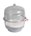 United Scientific Supply DESICCATOR, VACUUM, CLEAR BASE, 10" - USS