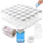 YIMITEE 30 Pack 80 ml Plastic Pill Bottle, Clear Empty Medicine Bottles with Caps, Prescription Pill Containers, Travel Sample Vial for Solid Powder Medication, Vitamin, Tablet, Candy