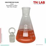 TN LAB 250ml Erlenmeyer Flask Borosilicate 3.3 Glass with 24/25 Jointed Glass Stopper
