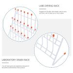 VILLCASE Drying Rack for Lab with 24 Pegs, Steel Wire Draining Holder for Laboratory Glassware Glass Tubes and Beakers Storage and Cleaning