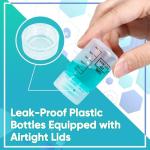 ASEVAT Wide Mouth Plastic Bottles Reagent Bottle, Scaled Pill Bottle Laboratory Chemical Container with Screw Cap, Plastic Sample Containers for Storage or Home (Clear, 1 oz)