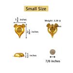 NEOWEIGH Powder Pans, Small Size, 0.5" Depth, 2.12" Length, 1.75" Width, Narrow Spout, Aluminum Pan Use with Scale, Pan for Powder Dispenser, Weighing Dishes, Metal Weigh Boats (Pack of 3)