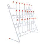 VILLCASE Drying Rack for Lab with 24 Pegs, Steel Wire Draining Holder for Laboratory Glassware Glass Tubes and Beakers Storage and Cleaning