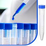 200 Pcs Centrifuge Tubes 15ml Plastic Test Tube with Leak-Proof Screw Caps and Graduated Scale, Transparent Microcentrifuge Tubes Conical Sample Containers for Laboratory Experiments, Sample Storage