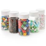 YIMITEE 30 Pack 80 ml Plastic Pill Bottle, Clear Empty Medicine Bottles with Caps, Prescription Pill Containers, Travel Sample Vial for Solid Powder Medication, Vitamin, Tablet, Candy