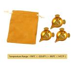 NEOWEIGH Powder Pans, Small Size, 0.5" Depth, 2.12" Length, 1.75" Width, Narrow Spout, Aluminum Pan Use with Scale, Pan for Powder Dispenser, Weighing Dishes, Metal Weigh Boats (Pack of 3)