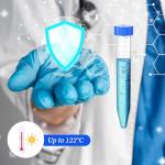 200 Pcs Centrifuge Tubes 15ml Plastic Test Tube with Leak-Proof Screw Caps and Graduated Scale, Transparent Microcentrifuge Tubes Conical Sample Containers for Laboratory Experiments, Sample Storage