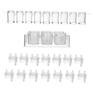 LABRIMP 17pcs Plastic Experiment Board Reaction Spot Plate Reaction Gadget for Lab Strong Light Transmission