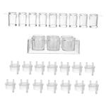 LABRIMP 17pcs Plastic Experiment Board Reaction Spot Plate Reaction Gadget for Lab Strong Light Transmission