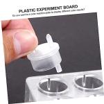 LABRIMP 17pcs Plastic Experiment Board Reaction Spot Plate Reaction Gadget for Lab Strong Light Transmission