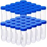 Konohan 200 Pack 50ml Polypropylene Centrifuge Tubes with Screw Caps Round Bottom Sterile Graduated Test Tubes for Science Lab School Storage