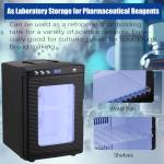 Reptile Egg Incubator, 25L Portable Science Laboratory Incubator, Cooling and Heating 10°C-60°,Reptile Incubator with Handle, Digital Incubator for Small Reptiles,Black